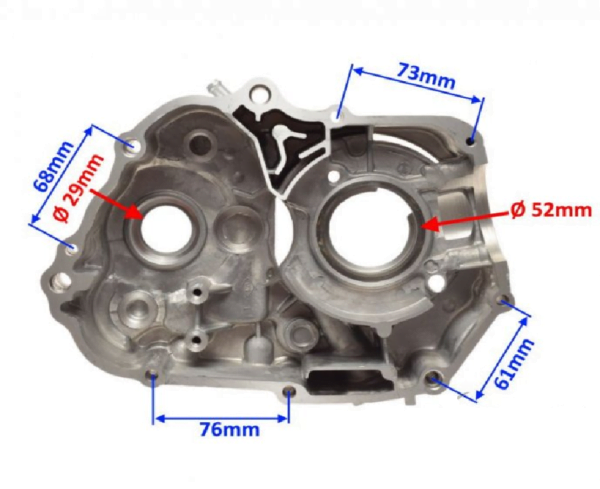 CARNKCASE ELEMENT, LH+RH ATV110 LOWER STARTER MOTOR