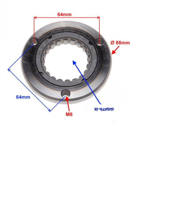 CLUTCH ASSY, LINHAI 300 BASHAN 300 ENGINE MODEL 169M