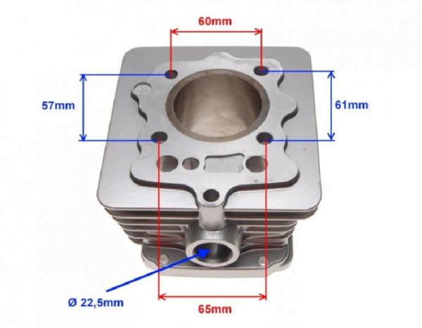 CYLINDER ASSY, DIA. 56,40 125 CCM LONCIN 2- 4T