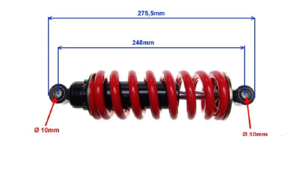 DAMPER REAR SUSPENSION ATV 150 AUTOMATIC RED