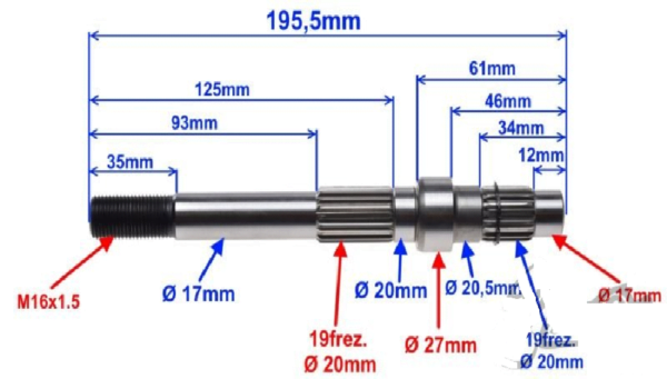 DRIVE SHAFT ATV 150