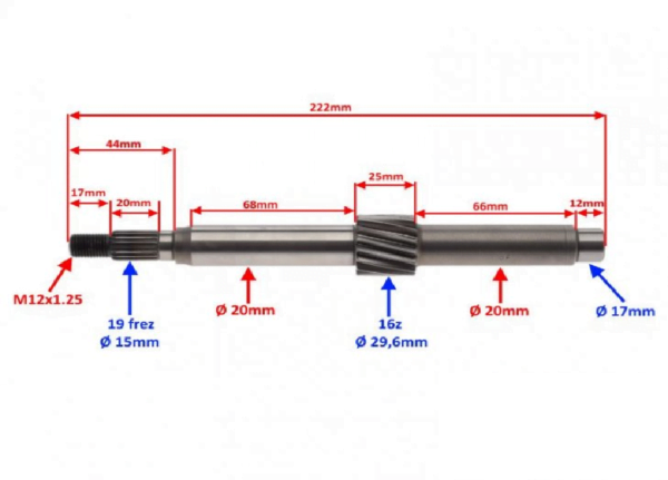 DRIVE SHAFT ATV XY200ST-9