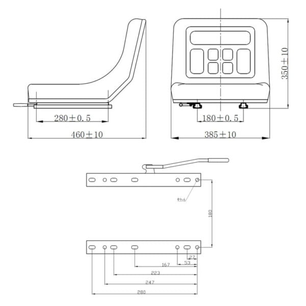 Tractor seat universal