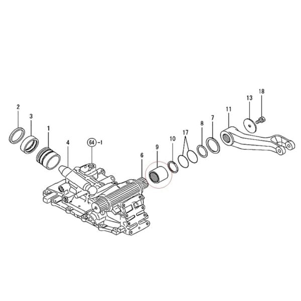 Stumdoma įvorė su pjaustytuvu 20T / Yanmar EF453T